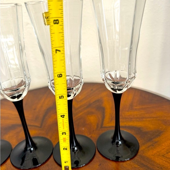 Luminarc Crystal France Octine Champagne Flutes set of 4 - Picture 3 of 4